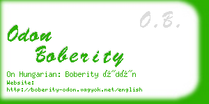 odon boberity business card